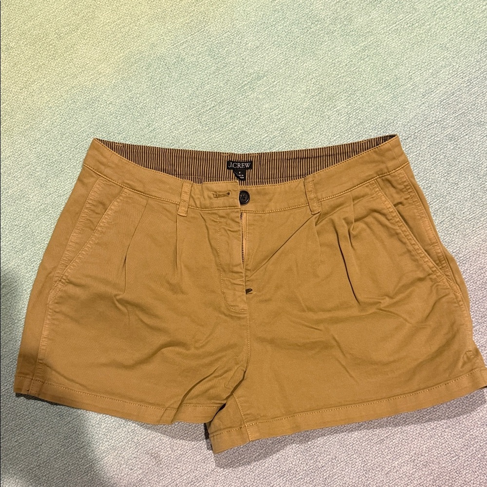 J. Crew Women's Camel/Tan pleated shorts